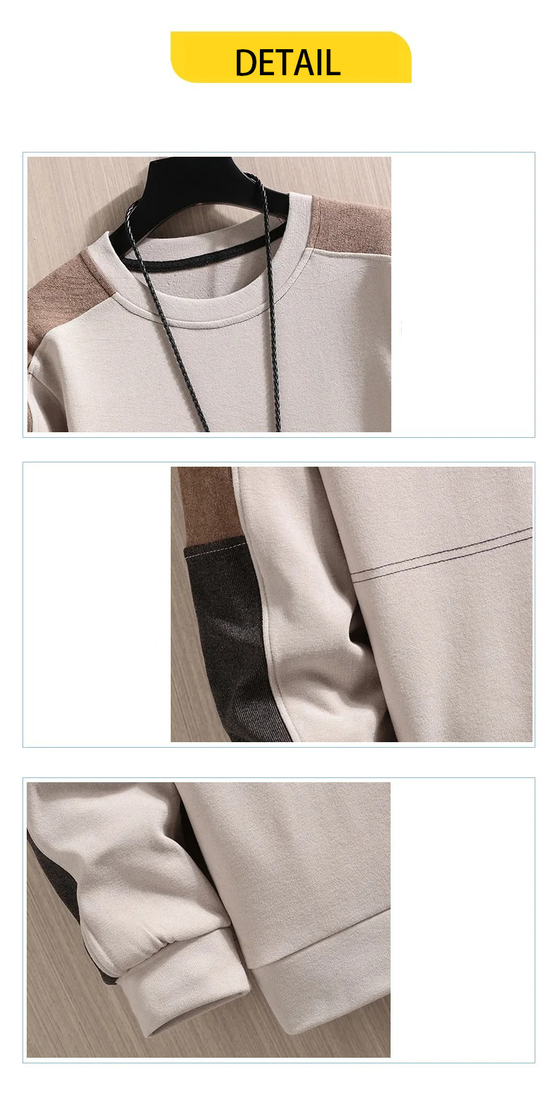 남성 후드 땀 촬영 셔츠 가을 겨울 캐주얼 한 양털 따뜻한 남자 oneck 두꺼운 패치 워크 풀 오버 패션 힙합 긴 슬리브 스웨트 셔츠 221007