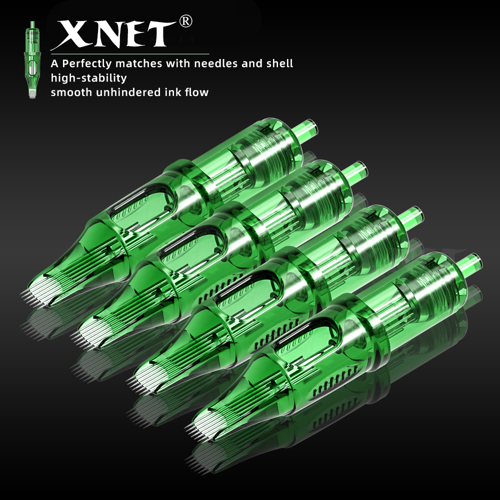 Tattoo Needles XNET Trex Tattoo Cartridge Needles Round Magnum RM Disposable Permanent Makeup for Cartridge Machines Grips 221007