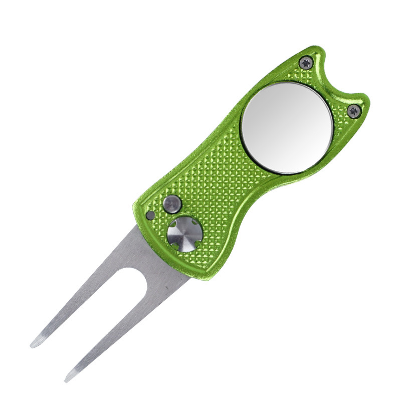 Special Offer H9241 Golf Divot Tool Repair Tools Stainless Steel Foldable Magnetic Golfs Button Tool 