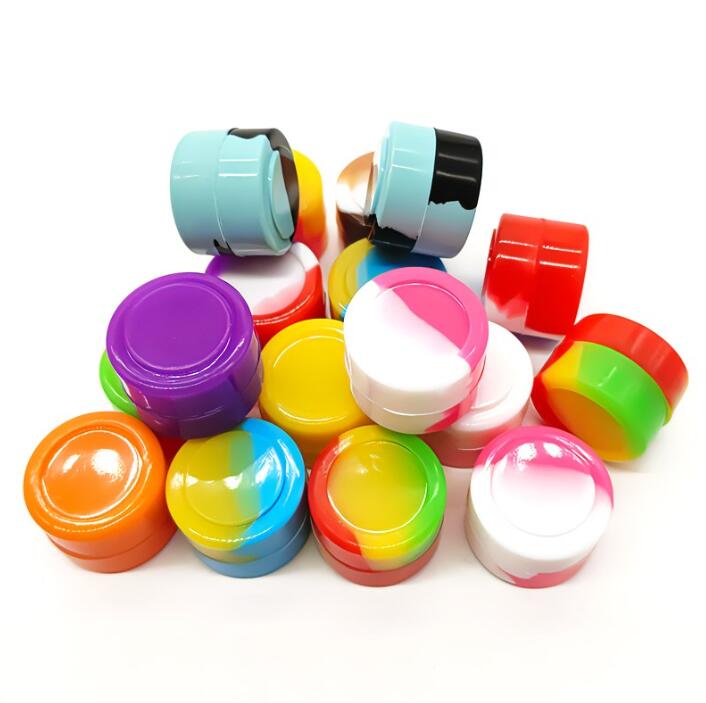 3ml Silicone Wax Containers Concentrate Sealed Oil Non-stick Jars Small Round Storage Jar for Vaporizer