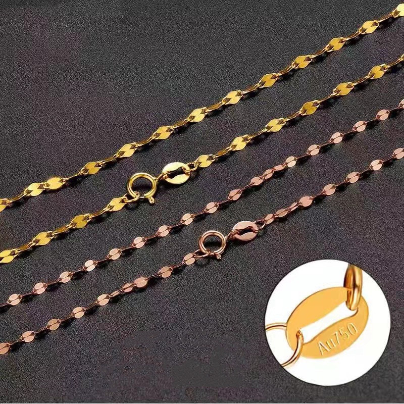 Colliers en perles Ruiyi Real 18K Gold Jewelry Collier Conception de lèvres Pure AU750 Chaîne de pendentif pour femmes Fine Jewelry Gift 221007