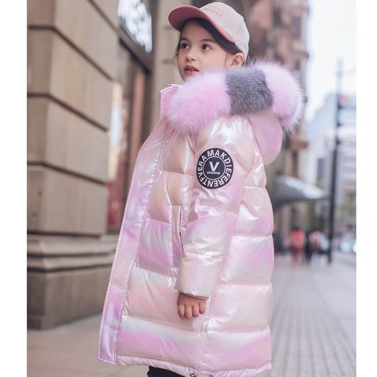 Down Coat White Duck Shiny Jacket For Girls Hooded Warm Children Girl Winter 5 16 Years Kids Teenage Cotton Parka Outerwear 221007