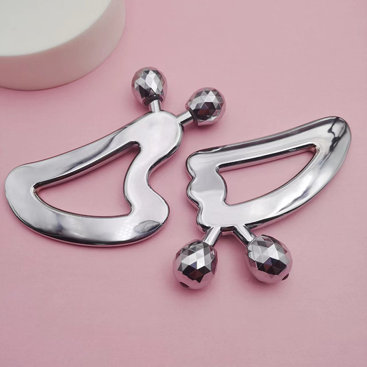 3D Roller Gua Sha Sha Scraper Wink Masaż narzędzie Piękno Skin Care Metal Guasha Facial Masager Anti Aging Therapy