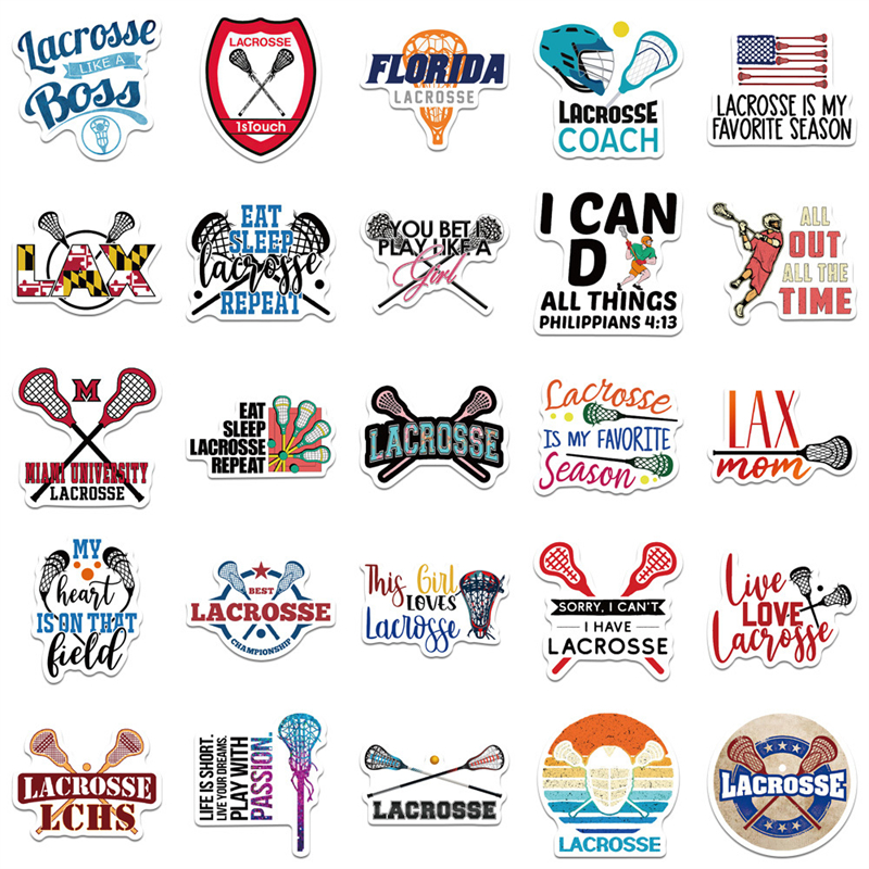 lacrosse sport Stickers hockey Graffiti Kids Toy Skateboard car Motorcycle Bicycle Sticker Decals Wholesale