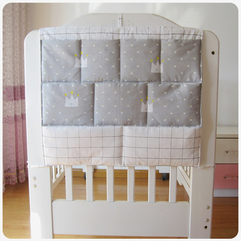 Rails Cartoon Rooms Photing Wisząca torba do przechowywania Baby Cot Crib Organizer Zabawna Kieszeń na pieluszkę dla urodzonego zestawu 50x60 cm 221007