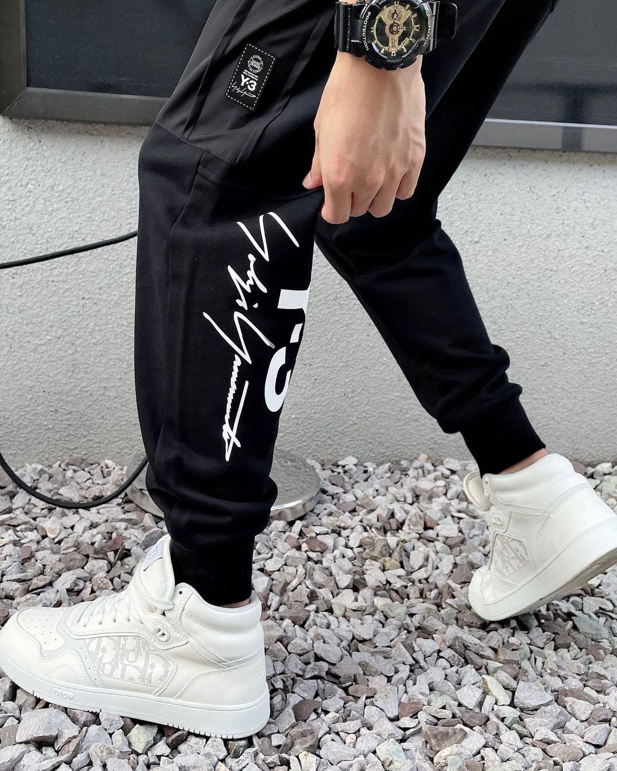 Men Pants y3 Letter Signature Printed Casual Sports Pants Cotton Trousers