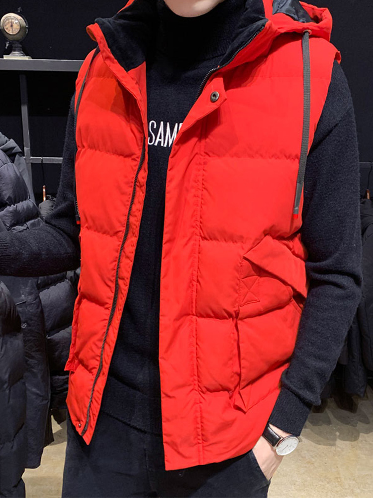 メンズベストプラスサイズの冬用ジャケットノースリーブ衣類フード付きウィンドブレーカーウォームウエストコートフリースメンコート8xl 221008