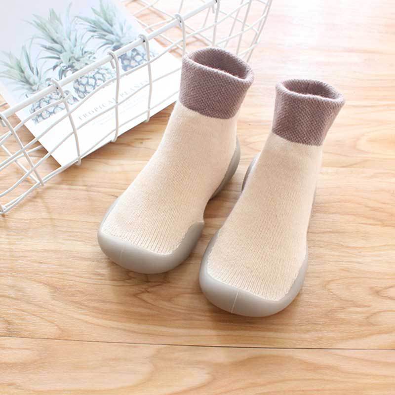 Första vandrare Baby Boys Girls Sock Shoes Autumn Nonslip Golvstrumpor Barn Soft Rubber Sole Toddler med Soles 221007