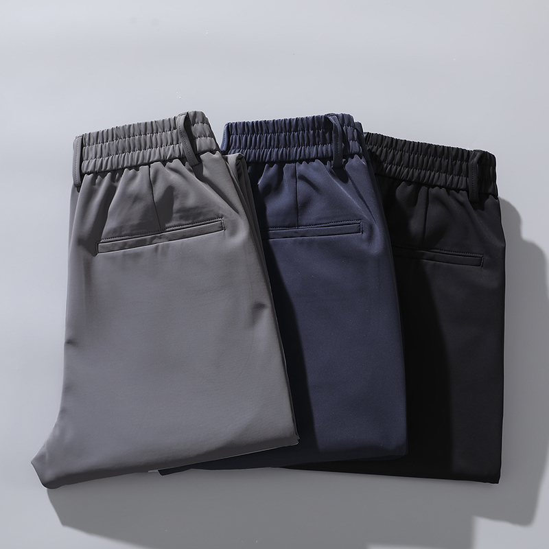 Pantaloni da uomo Pantaloni autunnali Uomo elasticizzato coreano Casual Slim Fit Elastico in vita Jogger Pantaloni classici da lavoro Uomo Nero Grigio Blu 2838 221007