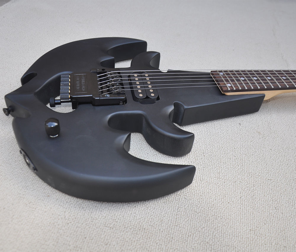 ハンバッカーピックアップローズウッドフレットボード付きブラック6ストリングエレクトリックギター