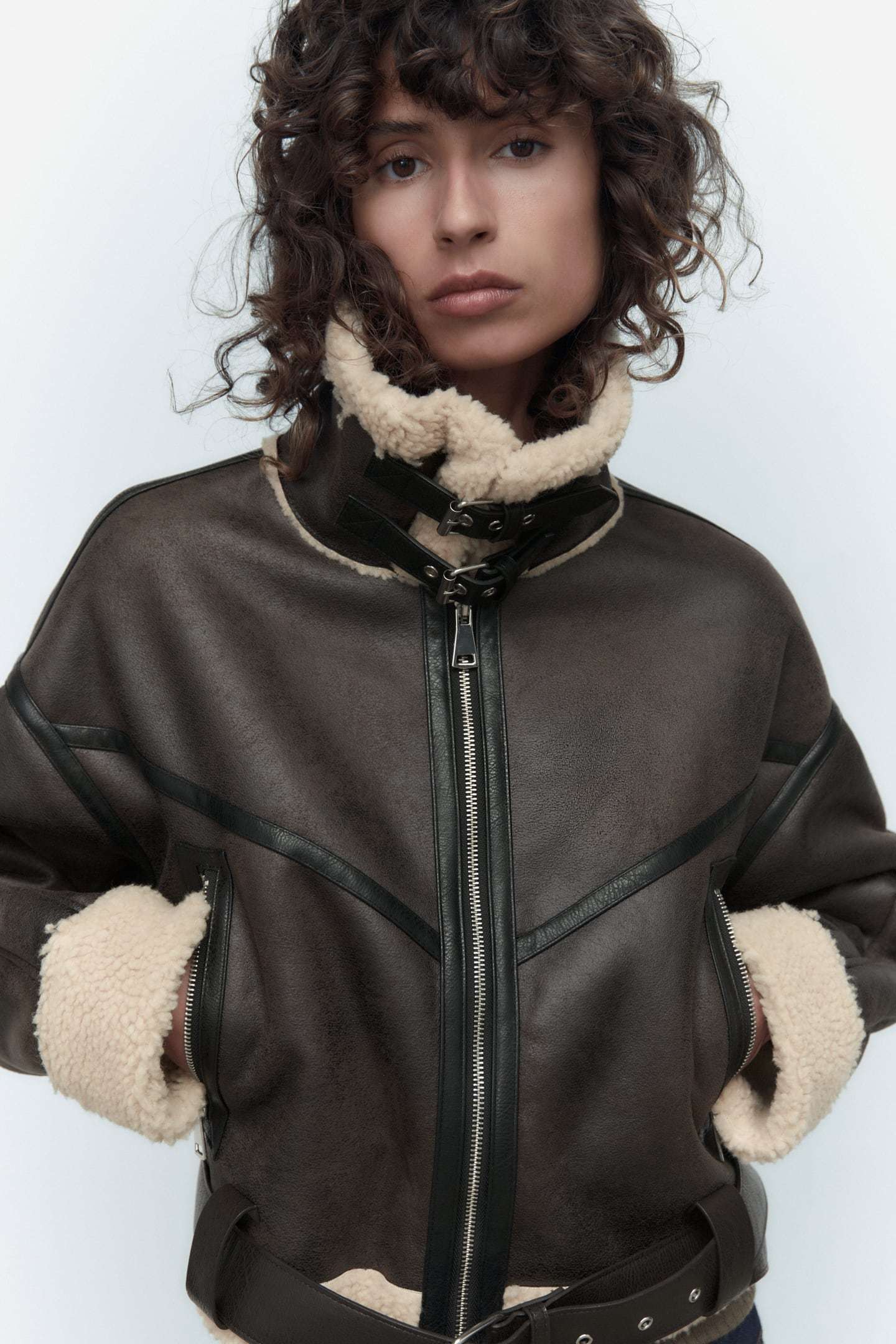 Giacche da donna Cappotto invernale in ecopelle spesso Cappotto da motociclista in agnello caldo Cintura casual da donna Capispalla da donna 221007