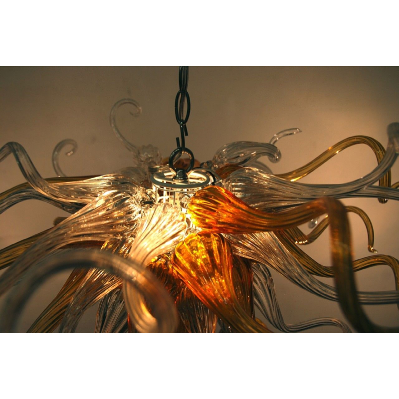 Residentiële kleine gekleurde hanglampen 100% handgemaakt geblazen glas kroonluchter verlichting LED -lichtglas voor woonkamer kunst decor lr1239