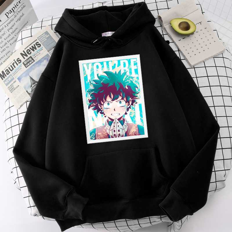 Felpe con cappuccio da uomo Felpe con cappuccio My Hero Academia Streetwear Maschile giapponese Anime Casual Felpa con cappuccio Nuovo 2022 Primavera Felpe oversize con cappuccio Uomo Pullover T221008