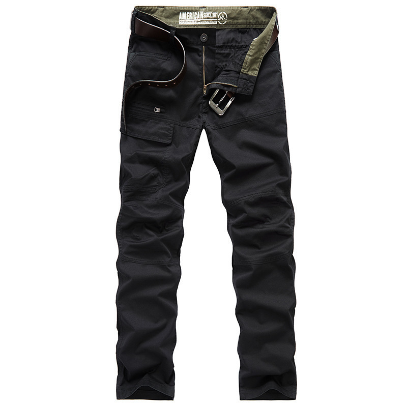 Mens Pants Pantalon décontracté pour hommes 97% coton pantalon militaire mode résistant à l'usure survêtement mâle pantalon de survêtement automne noir Cargo pantalon droit 221007