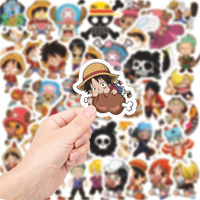 One Piece Stickers Pack for Laptop Anime Graffiti Waterproof Vinyl Sticker Decals for Water Bottle