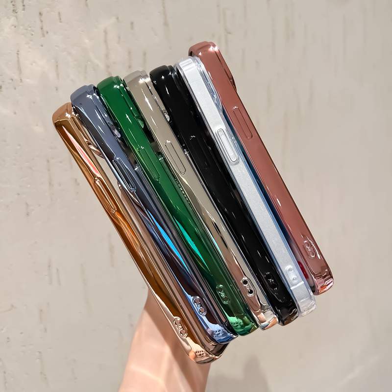 Card Card Pocket Metallic Factions for iPhone 15 14 13 Pro Max 12 11 XR X XS 10 8 7 Plus Phone14 Slim Hole Credit Slot Soft TPU Luxury Plating Luxury Plating Clover