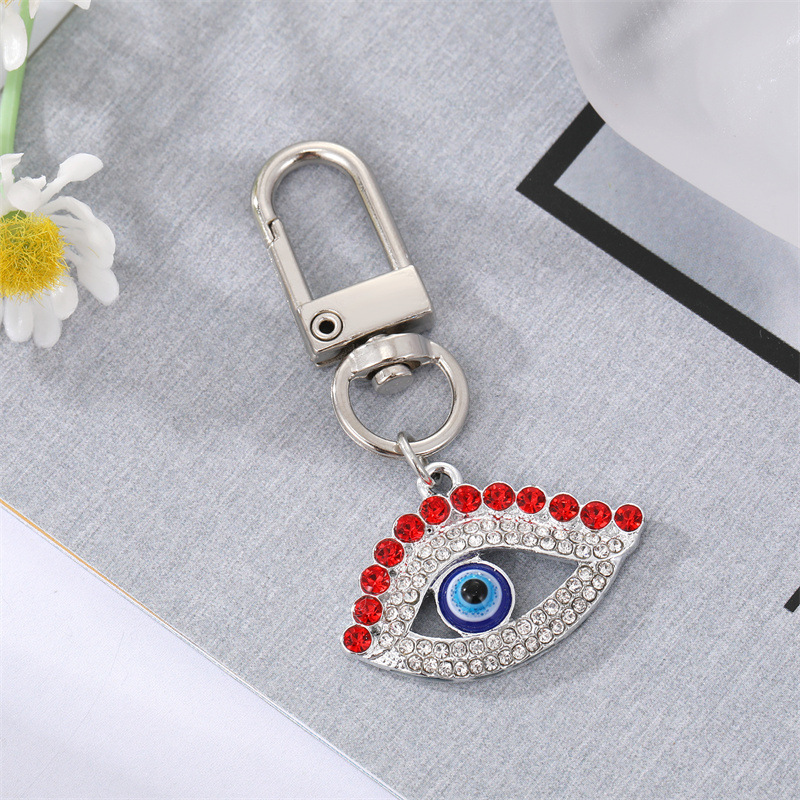 Evil Eye Hamsa main coeur porte-clés porte-clés femmes cadeau bleu oeil sac voiture porte-clés breloque accessoires bijoux