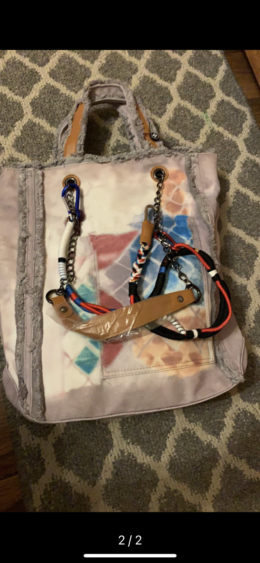 Totes Lady Shopping Canvas Graffiti Imprimé corde de sac à main imprimé brodé avec un sac à bagages en toile à imprimé multicolore Sac Postman 244k