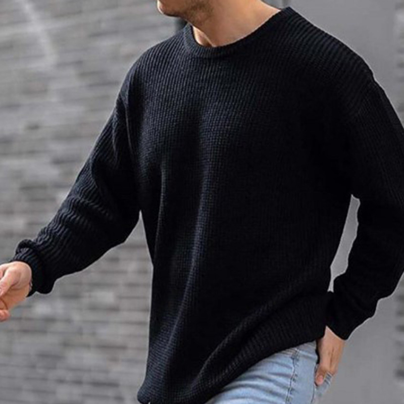 MENAS MULHADOS AUTONO MONS SURECK SUECTERS PULLOVERS MASCO CASUAL CASual High Street White Black Knit