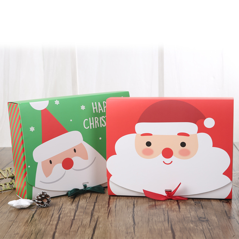 Weihnachtsgeschenkverpackung Santa Design Papercard Geschenkboxen für Geschenke wiederverwendbares rotes Grün von Ocean Z11