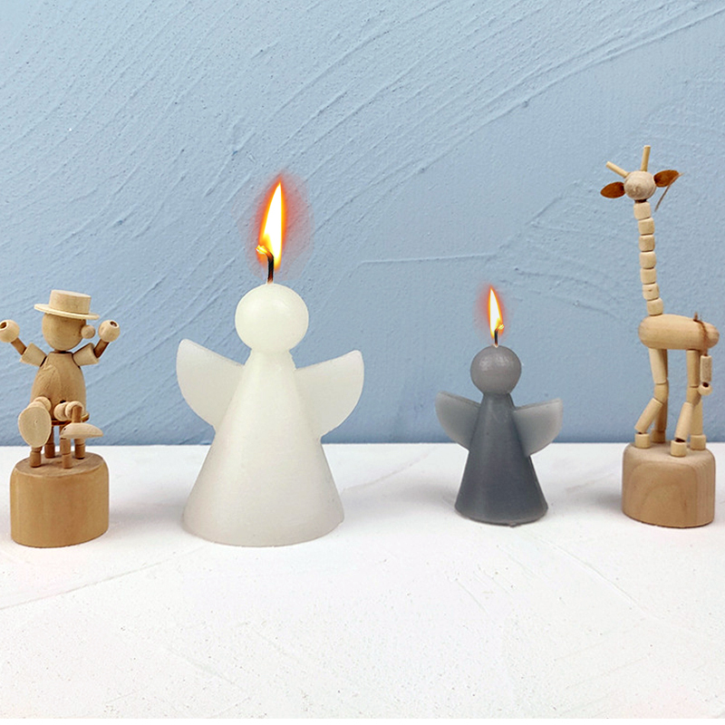 Velas Creative Angel acrílico molde Diy PC aromático Fazendo sabonete molde presentes de natal suprimentos de artesanato decoração 221007