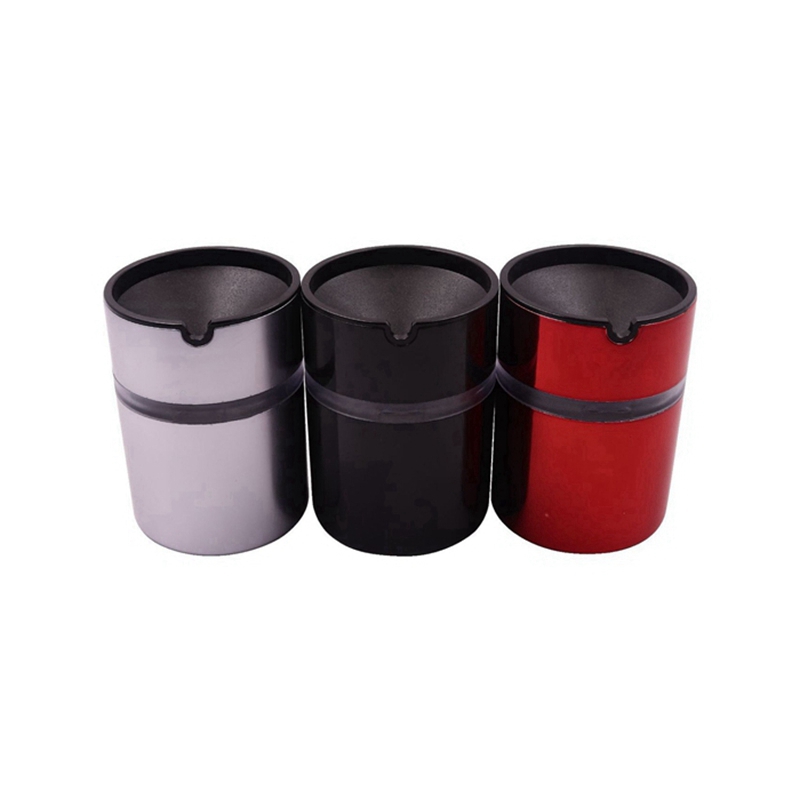 Colorful Ashtrays Dry Herb Tobacco Cigarette Holder Portable Rotate Automatic LED Decorate Lighting Innovative Design CAR Ashtray Container DHL