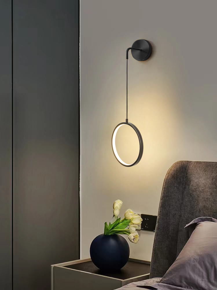 Proste światło LED Nordic Wall Lampa Nowoczesna kinkiet do oświetlenia w domu AC110V AC220V salon Lights