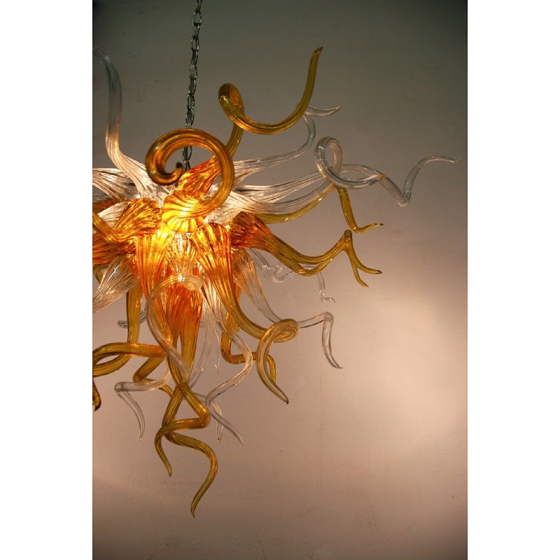 Residential Small Colored Pendant Lamps 100% Handmade Blown Glass Chandelier Lighting LED Light Glass for Living Room Art Decor LR1239