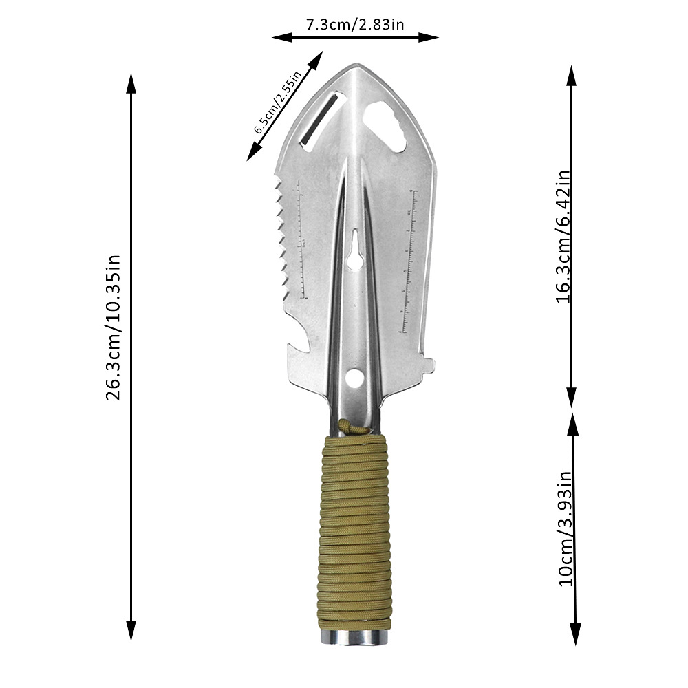 Gadgets de plein air Portable Camping Randonnée Voyage Pinic Pelle Multifonctionnel Ordnance Pelle Survie Jardin Outil