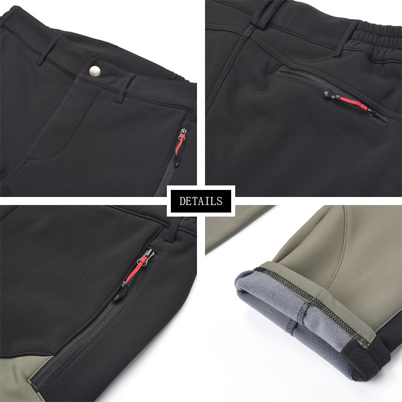 Pantaloni da uomo uomini inverno pile calde pantaloni caldi da campeggio esterno escursionismo softshell pantaloni cargo pantaloni traspiranti