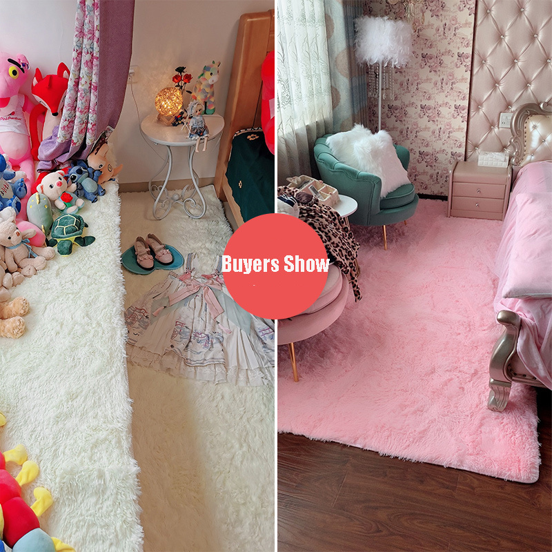 Carpete rosa tapete para meninas desgrenhadas da sala de estar macio da sala de estar da sala de estar da sala de estar adolescente portelo