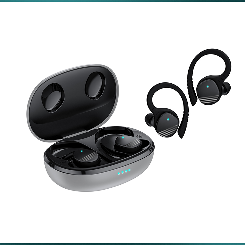 Bluetooth-Kopfhörer, kabellose Headsets, Laufsport, Ohrbügel, Hifi-Ohrhörer mit Ladegerät, Power-LED-Anzeige