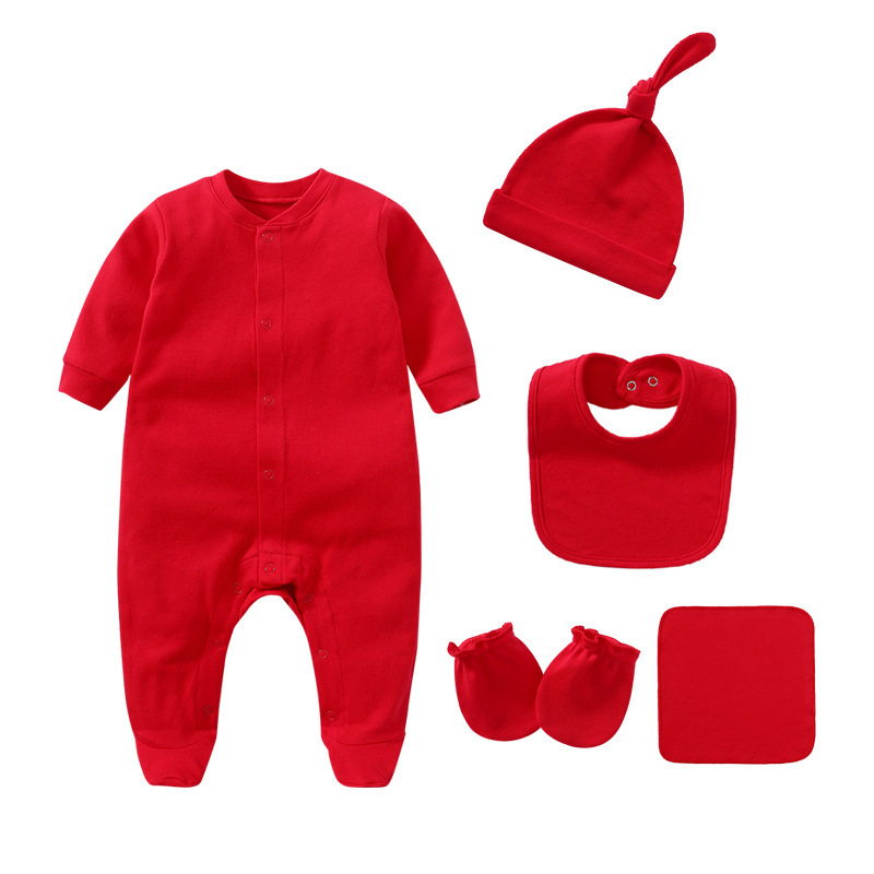 Clothing Sets Solid Pajamas born Cotton Romper Unisex Baby Girl Clothes Jumpsuit Spring Boy Ropa Autumn 221007