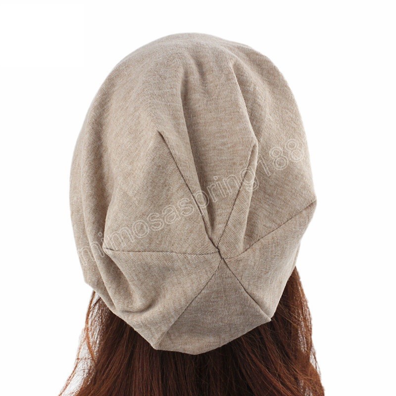 Bonnet unisexe en laine, Jersey uni, ample, surdimensionné, casquette en coton, Baggy, couleur bonbon, couvre-chef chaud pour femmes et hommes