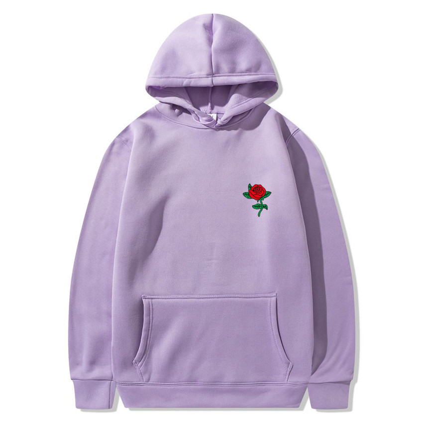 Men's Hoodies Sweatshirts Fashion Trend Rose flower Print Hoodies Hip Hop Casual Sweatshirts Man Streetwear Harajuku Autumn Winter Fleece Hoodie Clothes 221008