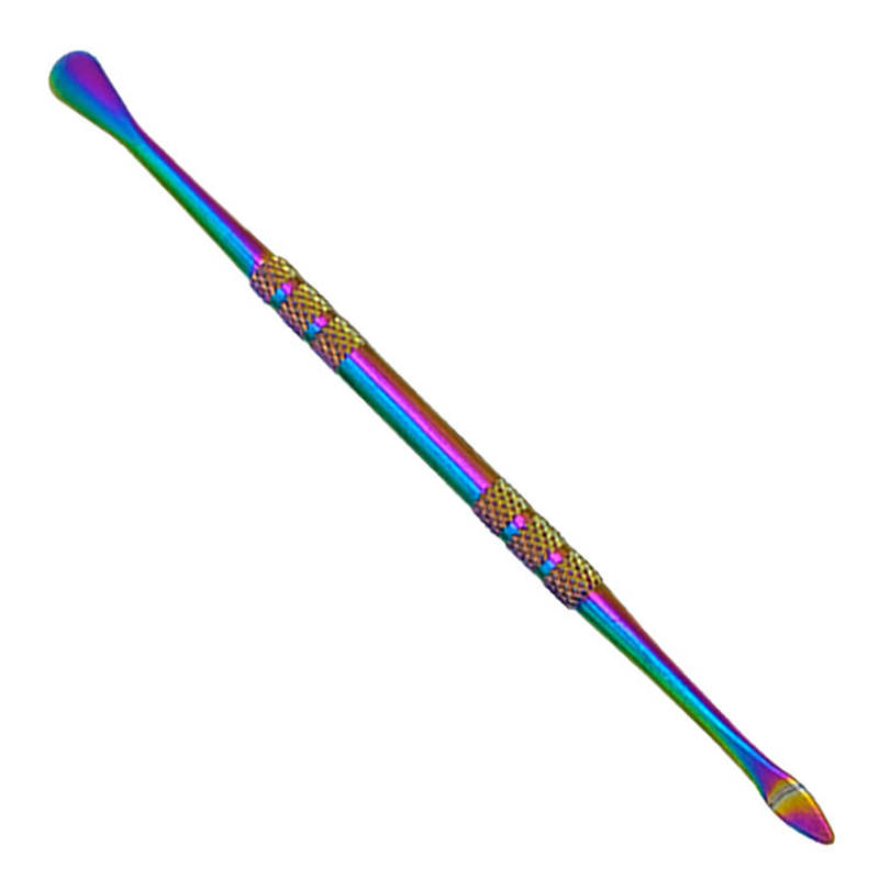 Rainbow SS Wax Dab Tool Acessórios para Fumar Dupla Cabeça 120mm Cachimbo Bong Limpador de Tabaco Vaporizador Atomizador Erva Seca Dabber Prego Concentrado Daber Banger