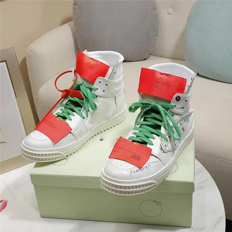 Designer Luxury Casual Shoe shigh-top shoes 17Aw Industrial Belt Hi Top 41 Leather White Court 3.0 Hi Top Sneaker With Box 35-45 size Men Women
