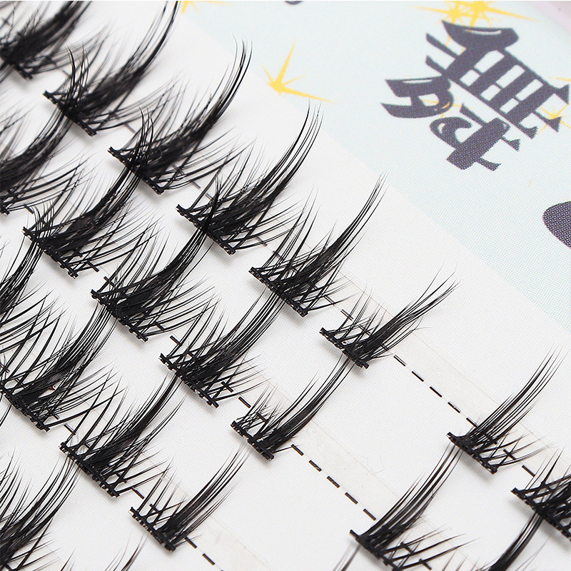 DIY Individual Eyelashes Extension Natural Self-Grafting Single Cluster Eyelashes Wispy Soft False Lashes Makeup