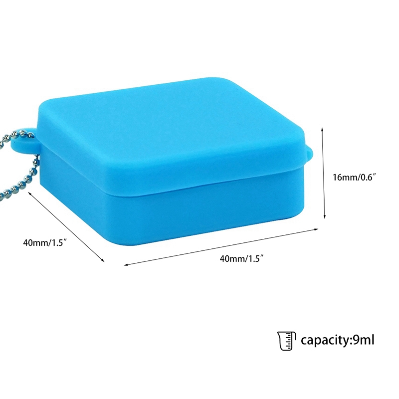 Fumer Coloré Antiadhésif 9 ML Carré Style Intégré Conteneurs De Cire À Un Corps Boîte En Silicone Conteneur De Silicium Bocaux De Qualité Alimentaire Bocal De Stockage D'outils Étui De Support D'huile