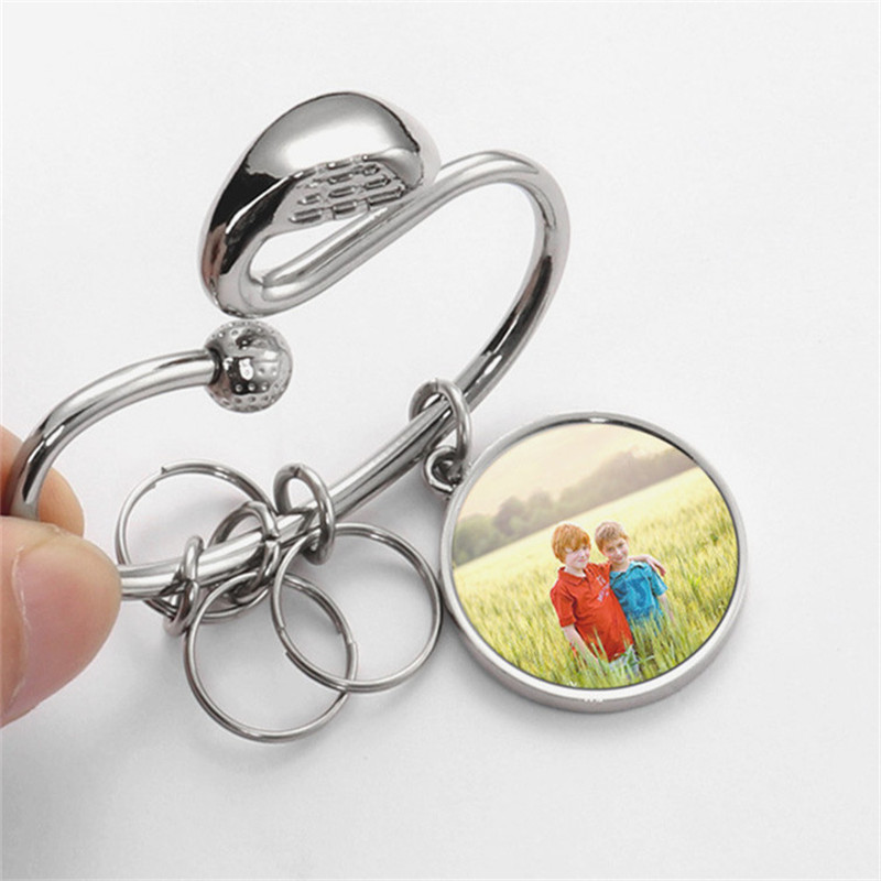 DIY Сублимация Blank KeyChain Golf Club Shape Heart Heart Round Designer Designer Callet Dimbag Sudbag Carabiner Care Car Key Кольцо для женского мужчина подарок