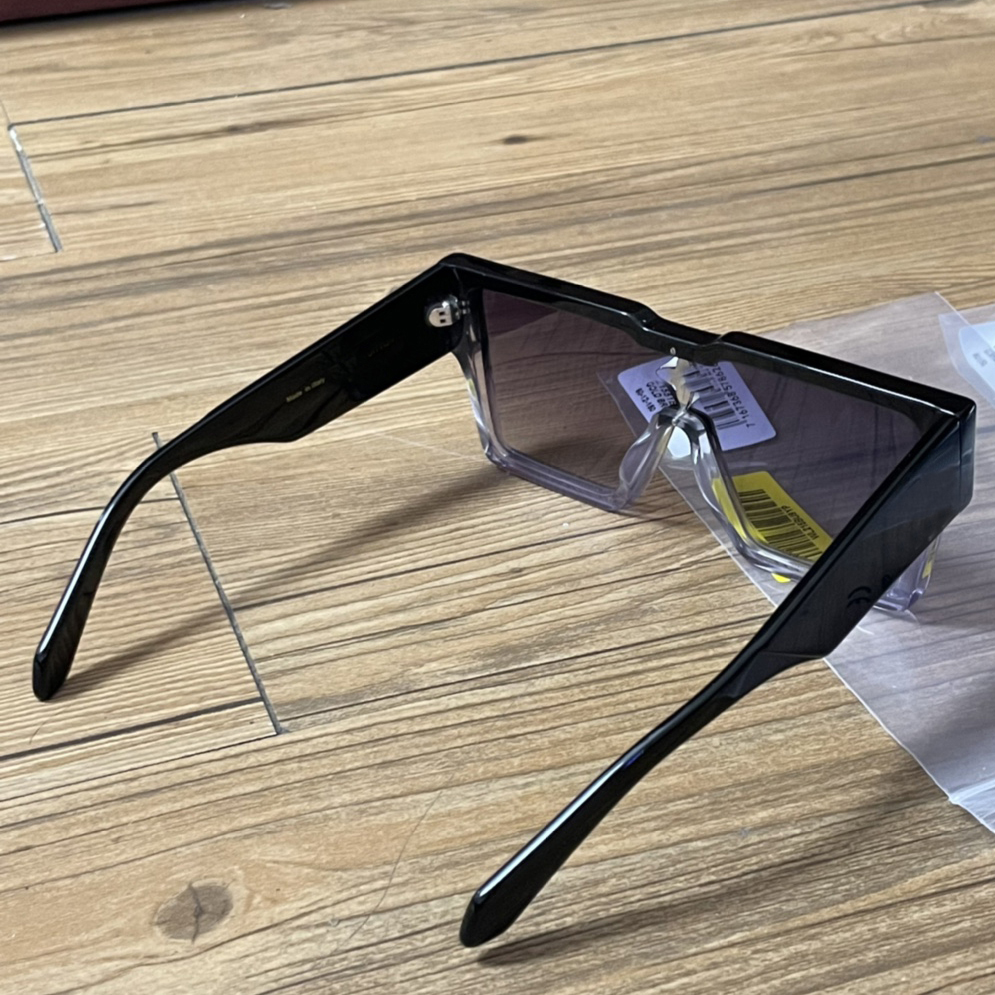 Gafas de sol con máscara de ciclón de cristal para hombres Diseño de rectángulo negro a transparente Sombras de sol Sonnenbrille UV400 Gafas populares con Bo241p