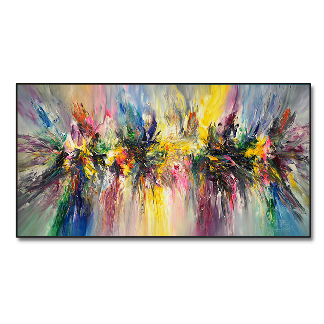 Canvas painting Large Abstract Painting Colorful Bloom Flower Poster Paintings For Living Room Wall Art Decorative Pictures Home Decor