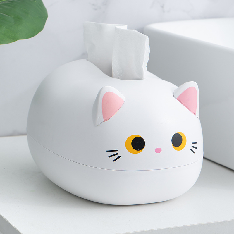 Tissue -dozen servetten kawaii kat keuken servet opslag wc papieren container bureaublad toilethouder Nordic Style home decoratie 221008