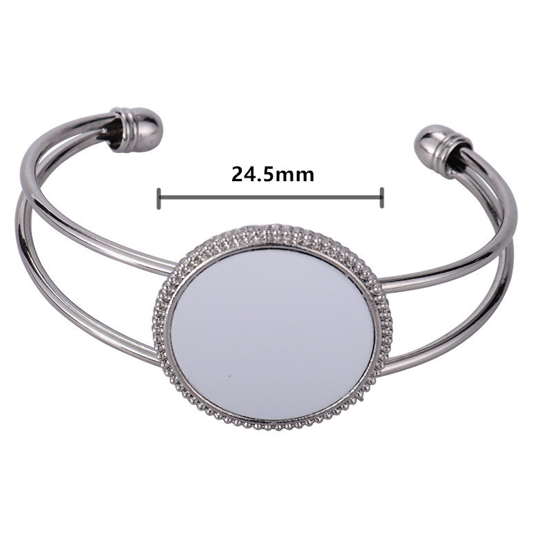 Sublimatie blanco manchet armband ontwerper gouden heren armbanden voor vrouw overdracht printen legering ronde zilveren paren armbanden valentijnsdag chirstmas cadeau