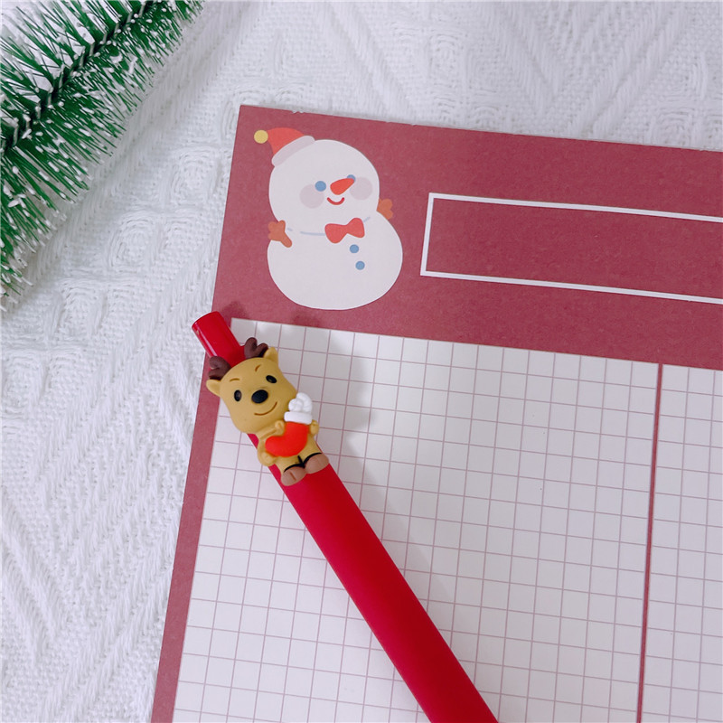 Pen de gel de Natal PenStationery Kawaii Supplies fornecedores de escritório de tinta Pen Kids Presens