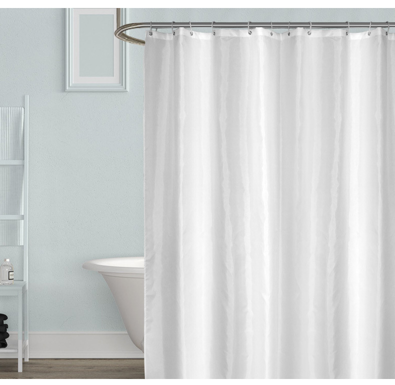 Cortinas de ducha Cortina de ducha negra moderna, tela impermeable, cortina de baño de color sólido, cubierta de baño grande y ancha CY52802 221008