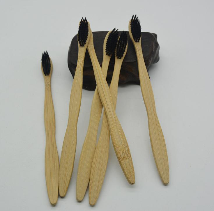 Cepillo de dientes 100% bambú cepillo de dientes novedoso de fibra de madera de fibra de fibra de capitelo suave sn312 SN312