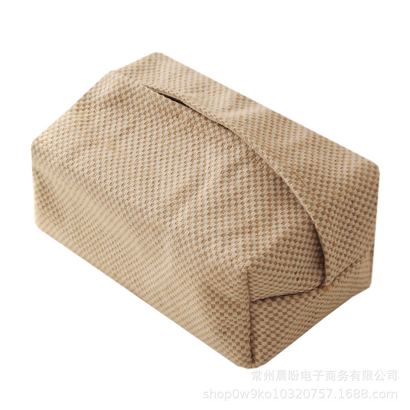 Tissue Boxes Napkins Cotton Linen Cloth Art Simple Paper Napkin Case Desktop Holder Home Office Car Living Room Dining Table 221008