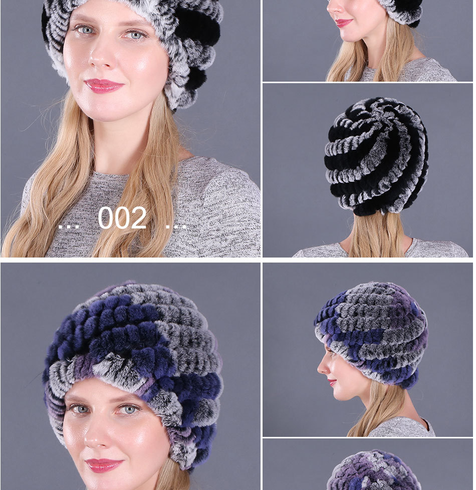 Chapeau de créateur d'hiver en fourrure de lapin, casquette chaude pour femmes, chapeaux chauds en peluche épaisse et Protection coupe-vent, Caps9625684