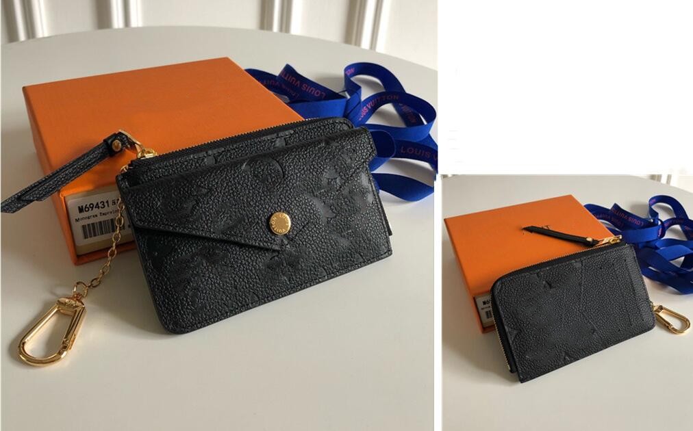 2022 HELA 6 färger Fashion Single Zipper Organizer Designer Män kvinnor läder plånbok lady229c